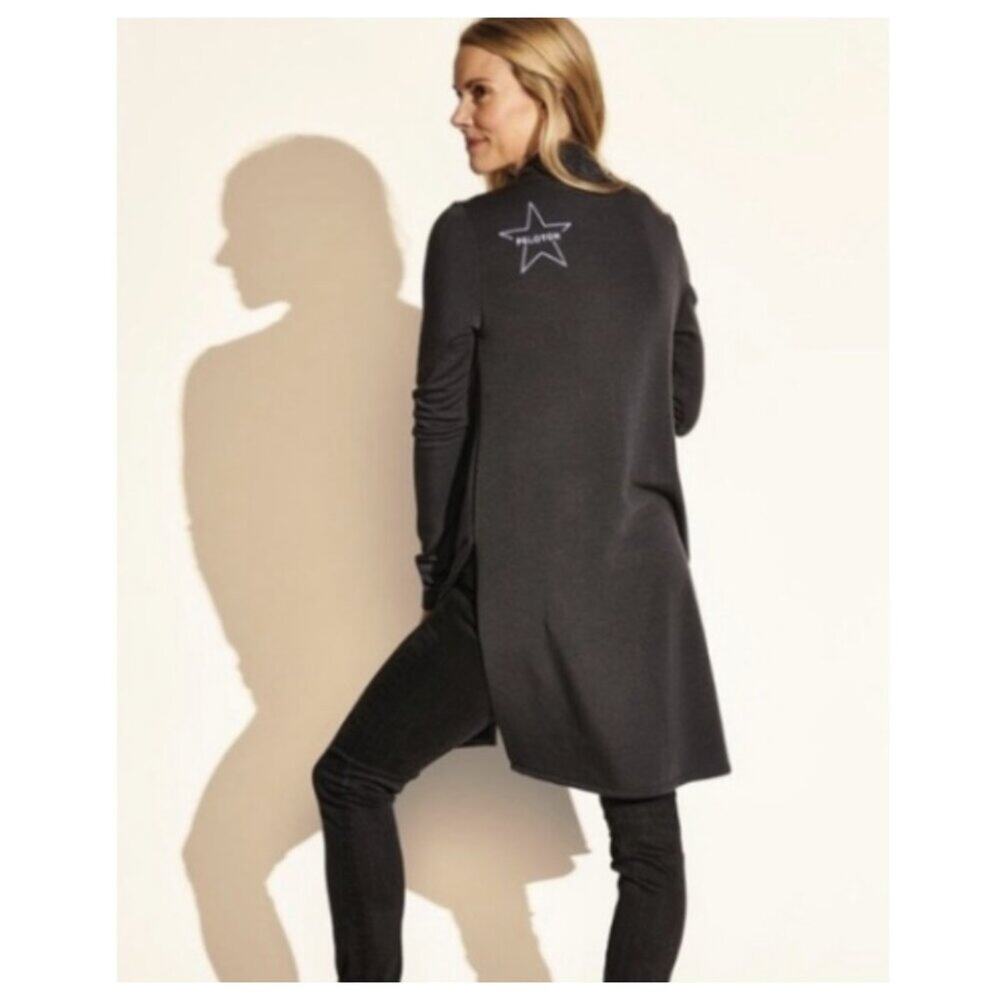 Peloton Women's Open Front Fleece Lined Cardigan Black Size M